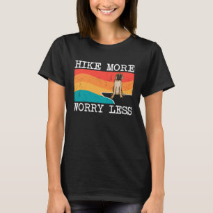 Camiseta Camine Mais Preocupe Menos Mastim Gráfico Caminhad