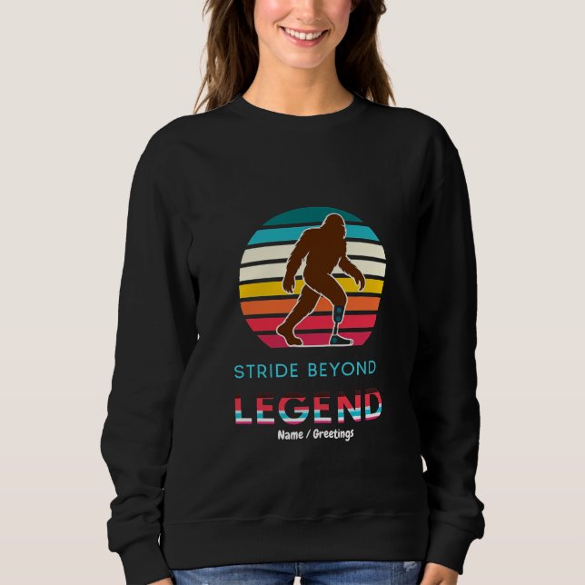 Camiseta Caminhada Além da Lenda Sasquatch Amputado Vintage (Frente)