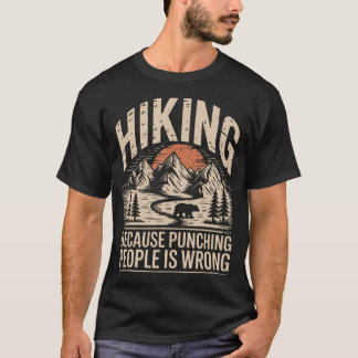 Camiseta Caminhada ao Ar Livre Caminhante Divertido Trilha 