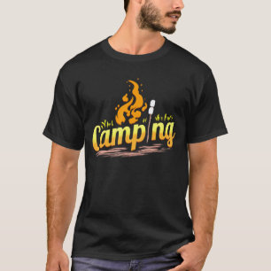 Camiseta Caminhada com fogueira e marshmallows Acampamento