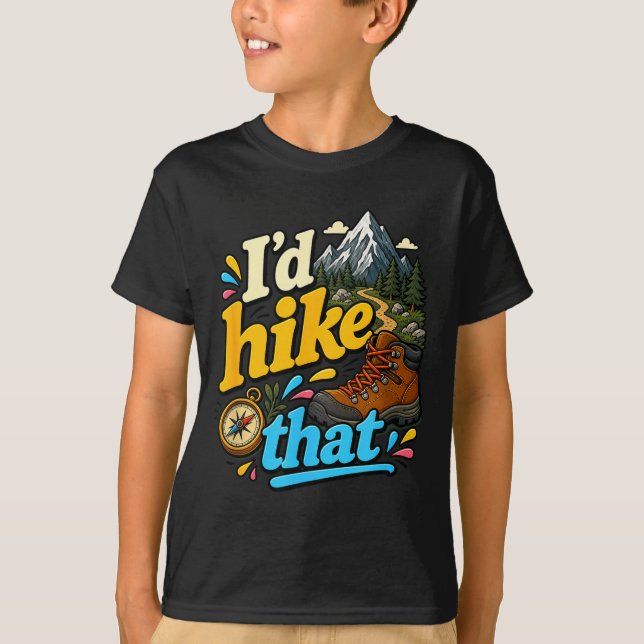 Camiseta Caminhada daquele mochileiro engraçado de camping  (Frente)