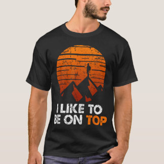 Camiseta Caminhada de Aventura Eu Gosto de Estar no Topo