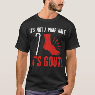 Camiseta Caminhada de cafetão piada engraçada de homem velh