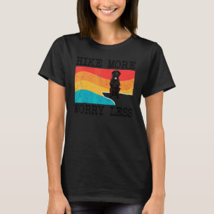 Camiseta Caminhada Divertida Mais Preocupação Menos Retriev