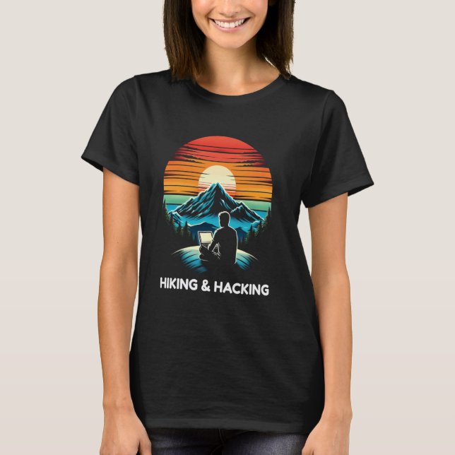 Camiseta Caminhada e Hacking - Programador ao Ar Livre (Frente)