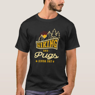 Camiseta Caminhada E Pug Tipo Dia Pug Caminhante Chinês Pug