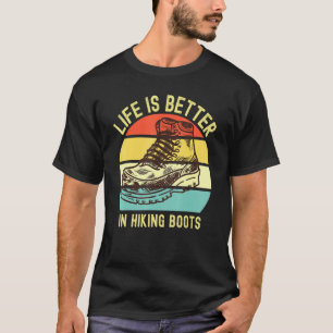 Camiseta Caminhada Escalada Montanha A Vida É Melhor Em Cam