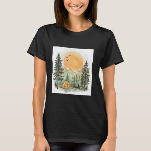 Camiseta Caminhada Florestal Árvore de Pinheiro Natureza Sa
