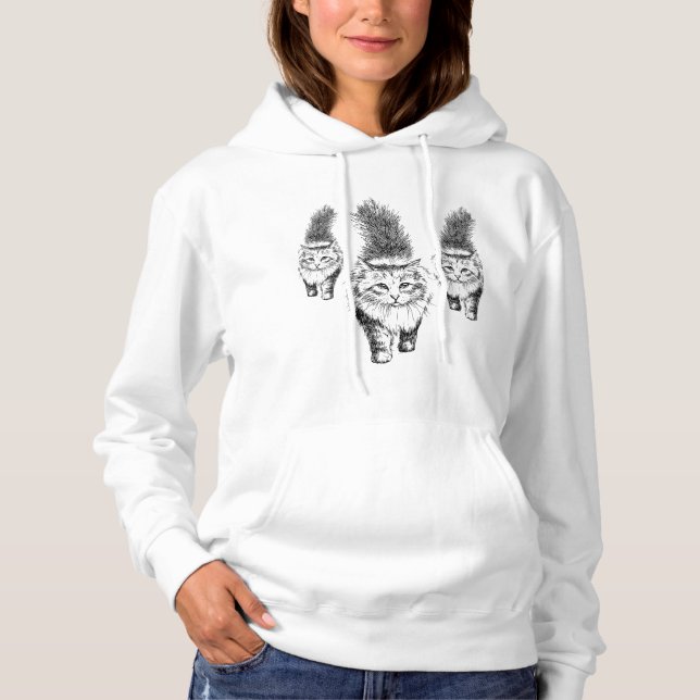 Camiseta Caminhada Graciosa de Gato (Frente)