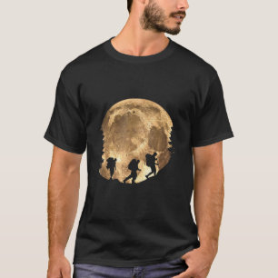 Camiseta Caminhada Hike Lua Cheia Caminhante Escalar Ao Ar
