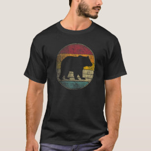 Camiseta Caminhada Montanha Urso Vintage Distressed Retro E