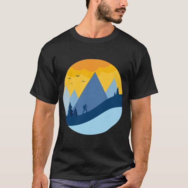 Camiseta caminhada na montanha (Frente)