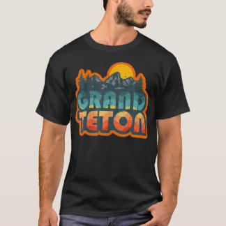 Camiseta Caminhada na Montanha do Parque Nacional Grand Tet