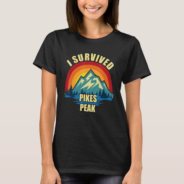 Camiseta Caminhada no Pikes Peak Escalada de Montanha (Frente)