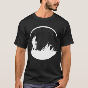 Camiseta Caminhada Noturna Estrelas Montanhas