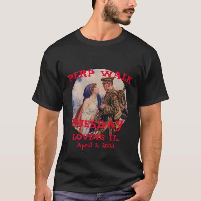 Camiseta Caminhada Perp Trump Terça-feira 2023 (Frente)