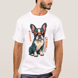 Camiseta Caminhada Vintage Vou Pensar Nisso Bulldog Francês
