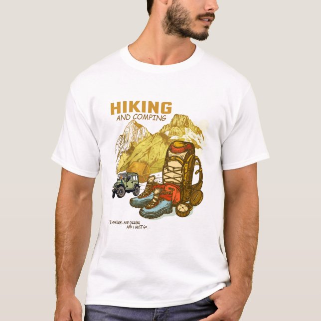 Camiseta Caminhadas e Acampamentos  (Frente)