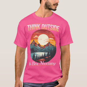 Camiseta Caminhando ao ar livre Montanha do Caminho Pense f