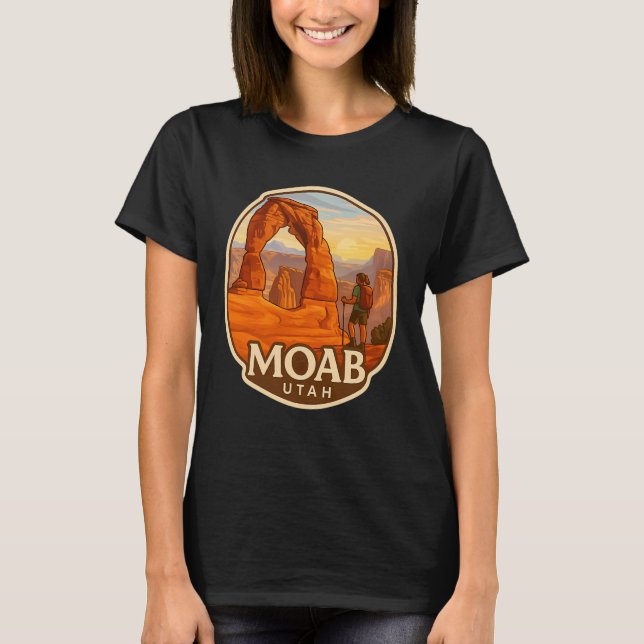 Camiseta Caminhando até o Delicate Arch, Moab Utah (Frente)