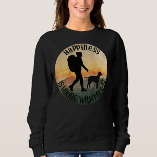 Camiseta Caminhando Com Labrador Retriever Para Mulheres E