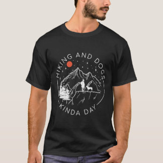 Camiseta Caminhando E Cachorros Meio Que No Exterior, Ao Lo