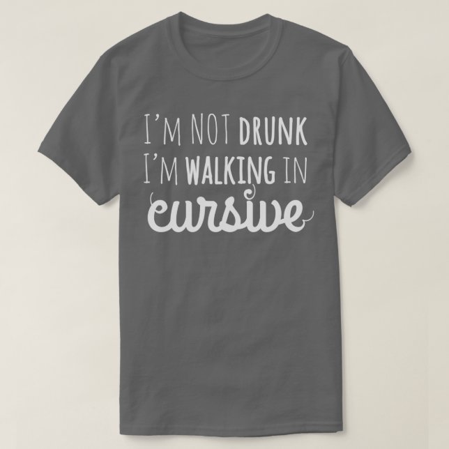 Camiseta Caminhando em Cursiva (Frente do Design)