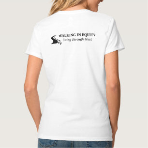 Camiseta Caminhando em Equidade, Vivendo Através da Confian
