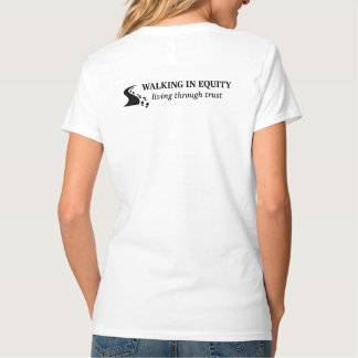 Camiseta Caminhando em Equidade, Vivendo Através da Confian