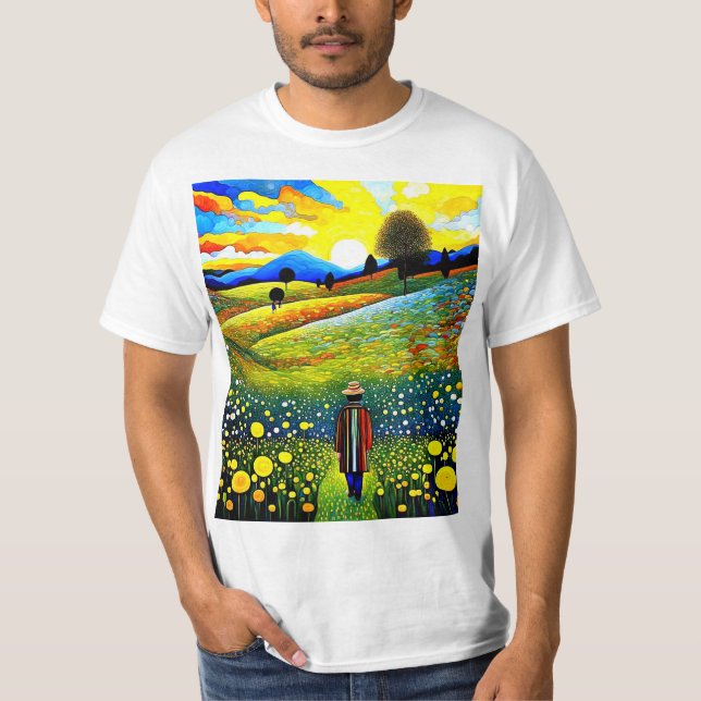 Camiseta Caminhando no campo 1 (Frente)