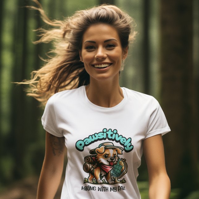 Camiseta Caminhando pawsitivamente com meu amigo (Criador carregado)