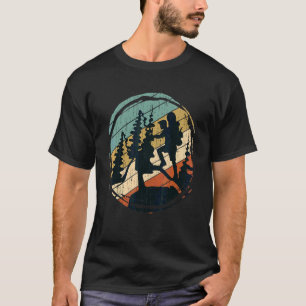 Camiseta Caminhando por Florestas Naturais Hiker Retro Moun