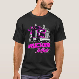 Camiseta Caminhante Babe Motorista de Caminhão Mulheres