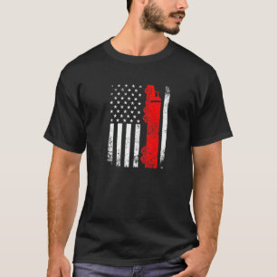 Camiseta Caminhante Bandeira Americana Usa Patriótica Orgul