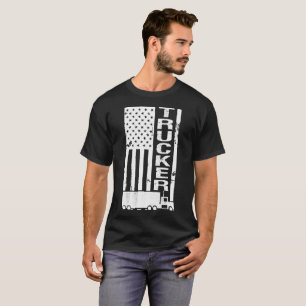 Camiseta Caminhante de Bandeira Americana Enfatizado