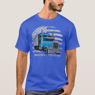 Camiseta Caminhante EUA Flag Vintage Truck Design