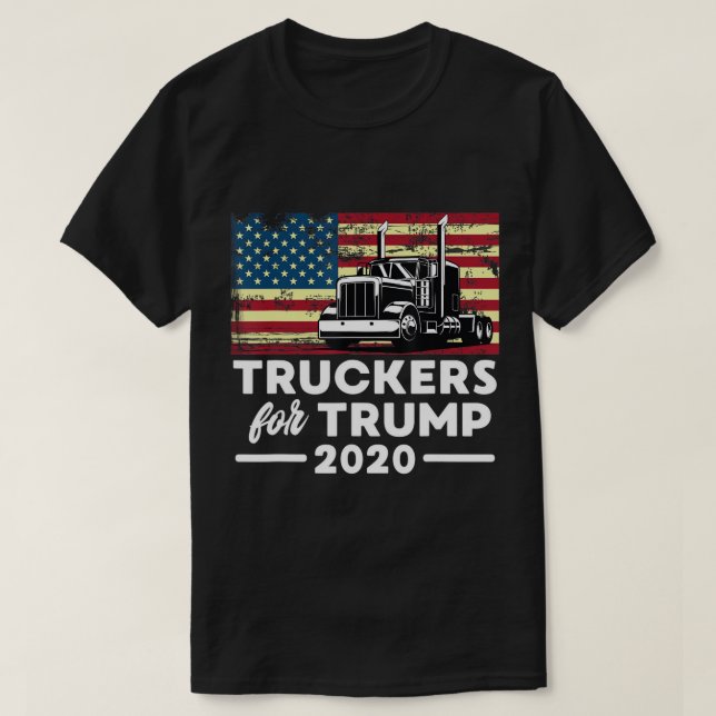Camiseta Caminhantes Para Drivers De Caminhão Trump 2020 Pr (Frente do Design)