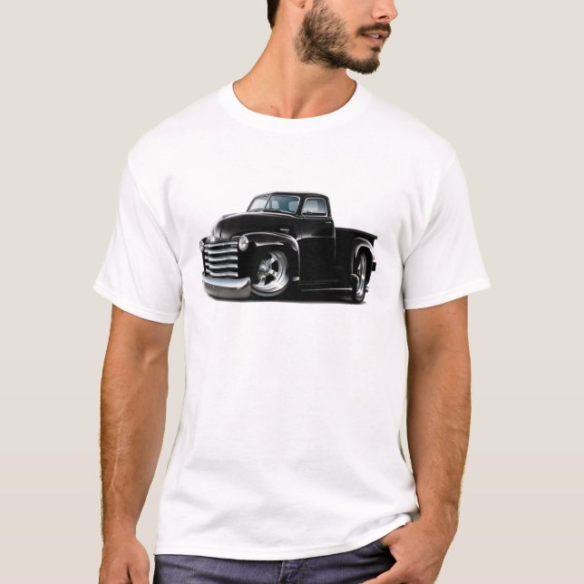 Camiseta Caminhão 1950-52 preto de Chevy (Frente)