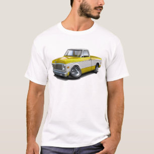 Camiseta Caminhão 1970-72 Amarelo-Branco de Chevy C10