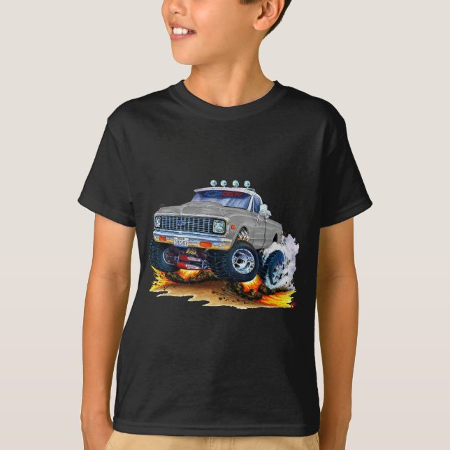 Camiseta Caminhão 1970-72 do cinza de Chevy CK1500 (Frente)