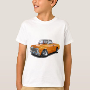 Camiseta Caminhão 1970-72 superior Alaranjado-Branco de