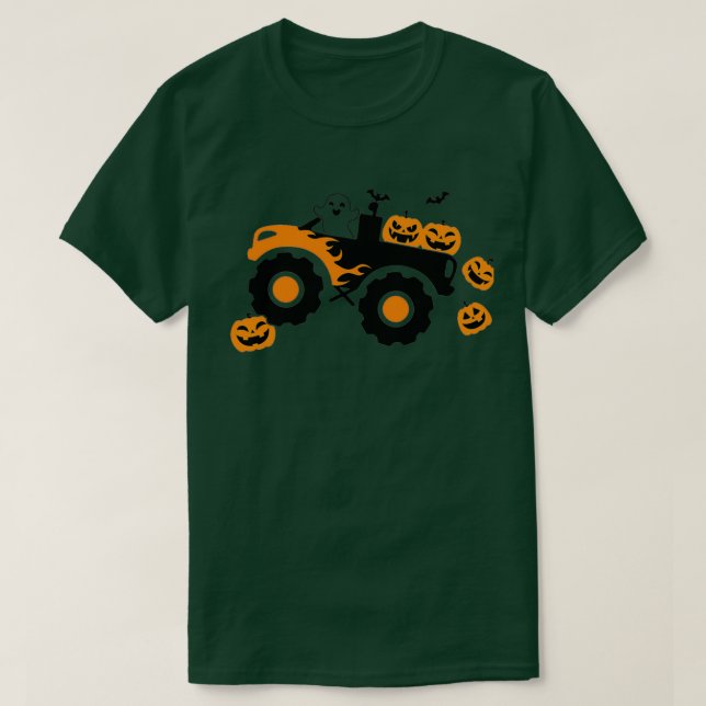 Camiseta Caminhão 1 Monstro das Halloween (Frente do Design)