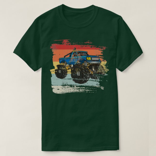 Camiseta Caminhão 5 Monstro Retro (Frente do Design)