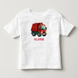 Camiseta Caminhão Basculante Vermelho Fofo