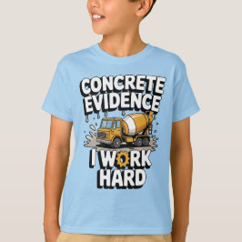 Camiseta Caminhão Betoneira Engraçado Meninos Fofos de Cons