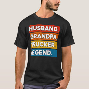 Camiseta Caminhão-Caminhão de Legenda do Avô do Marido