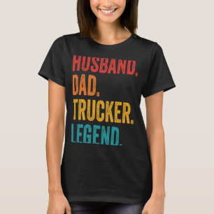 Camiseta Caminhão-Caminhão de Legenda do Caminhoneiro Pai M