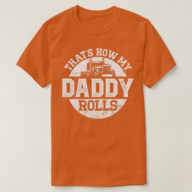 Camiseta Caminhão-Caminhão Pai Filho Filha Vintage que (Frente do Design)