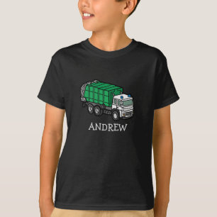 Camiseta Caminhão Clássico de Lixo/Reciclar com Nome para C