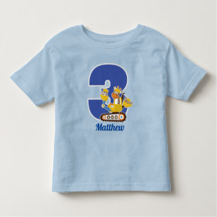 Camiseta Caminhão da construção do aniversário de 3 anos
